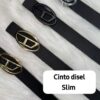 Cinto Feminino Estilo Diesel Couro Premium Fivela Metalica