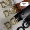 Cinto Feminino Estilo Dolce Gabbana DG Couro Fivela Logo Dourada