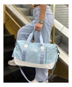 Bolsa Feminina Casual Azul Claro Tecido Alca Ombro Premium