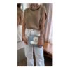 Bolsa Feminina Tiracolo Croco Fivela Corrente Dourada Elegante