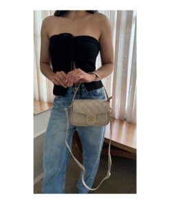 Bolsa Feminina Transversal Matelasse Saddle Compacta