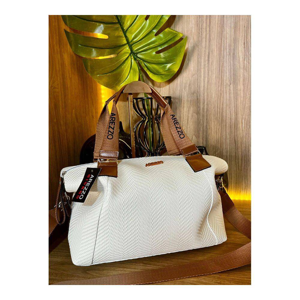 Bolsa Feminina Weekender Viagem Arezzo Trancada Espacosa - Imagem 3