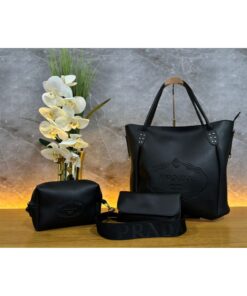 Kit Bolsa Feminina Tote Grande Milano 3 Pecas Premium