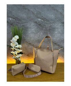 Alternative view of Kit Bolsa Feminina Tote Grande Milano 3 Pecas Premium